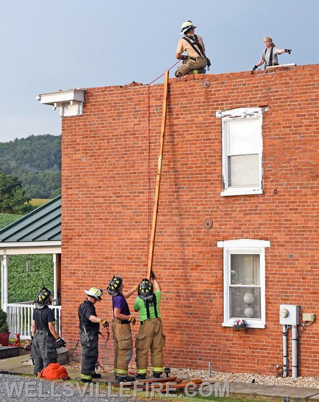 8-10-21 High winds and rain blew roof off house on Cabin Hollow Road, Warrington Township. photos by curt werner