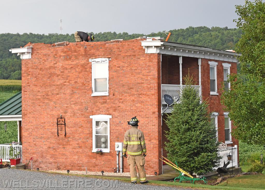 8-10-21 High winds and rain blew roof off house on Cabin Hollow Road, Warrington Township. photos by curt werner