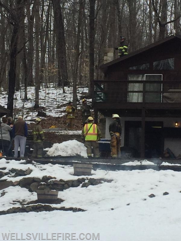 On Sunday, March 10th. Wellsville Fire Company and mutual aid companies responded to a chimney fire on Pennsylvania Ave. Crews arrived and cleaned out the fire box and dropped chains into the chimney. Crews were able to stop the fire before it began to spread into the structure. Good work by all.  Photos by G. Staub.