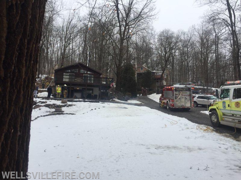 On Sunday, March 10th, Wellsville Fire Company and mutual aid companies responded to a chimney fire on Pennsylvania Ave. Crews arrived and cleaned out the fire box and dropped chains into the chimney. Crews were able to stop the fire before it began to spread into the structure. Good work by all.  Photos by G. Staub.