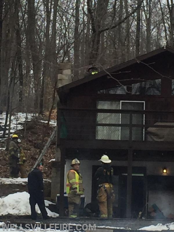 On Sunday, March 10th, Wellsville Fire Company and mutual aid companies responded to a chimney fire on Pennsylvania Ave. Crews arrived and cleaned out the fire box and dropped chains into the chimney. Crews were able to stop the fire before it began to spread into the structure. Good work by all.  Photos by G. Staub.