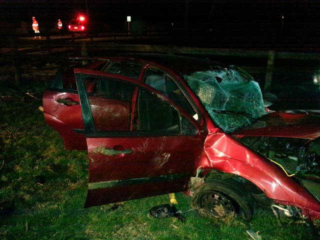 Vehicle Accident, Pinetown Road, Warrington Township - 4/5/13. Photo by Jake Albert