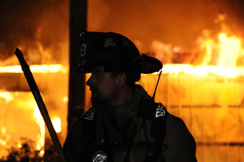 On Friday, March 13, a fire broke out on Pinetown Road, Warrington Township.  photo by Curt Werner