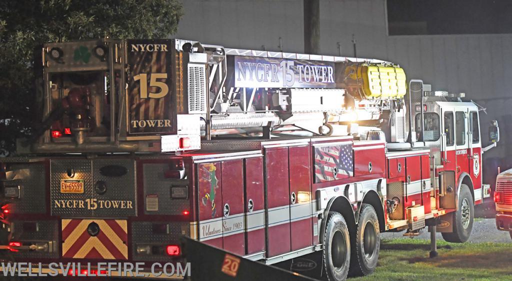 July 4, Saturday, barn fire on North Street in Wellsville.  photos by curt werner