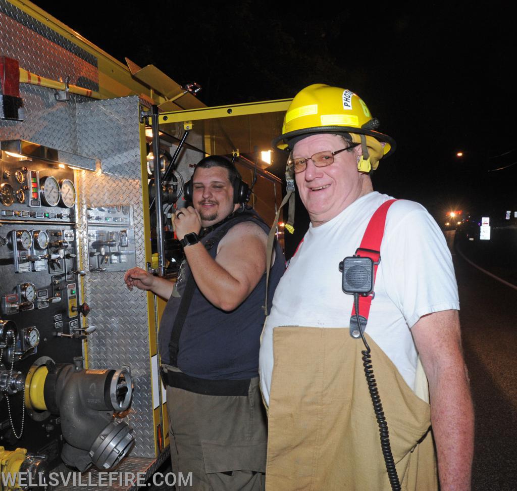 July 4, Saturday, barn fire on North Street in Wellsville.  photos by curt werner