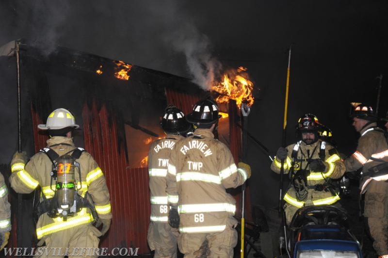 Barn Fire on Sunday, February 26, Meadow Trail, Monaghan Township.  photos by Curt Werner