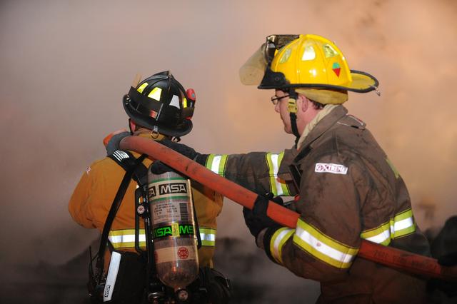 Barn Fire on Peiffer Road, Washington Township.  photo by Curt Werner