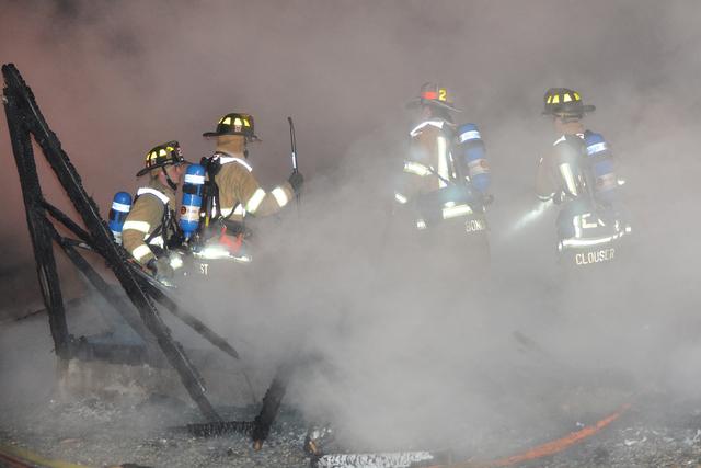 Barn Fire on Peiffer Road, Washington Township.  photo by Curt Werner