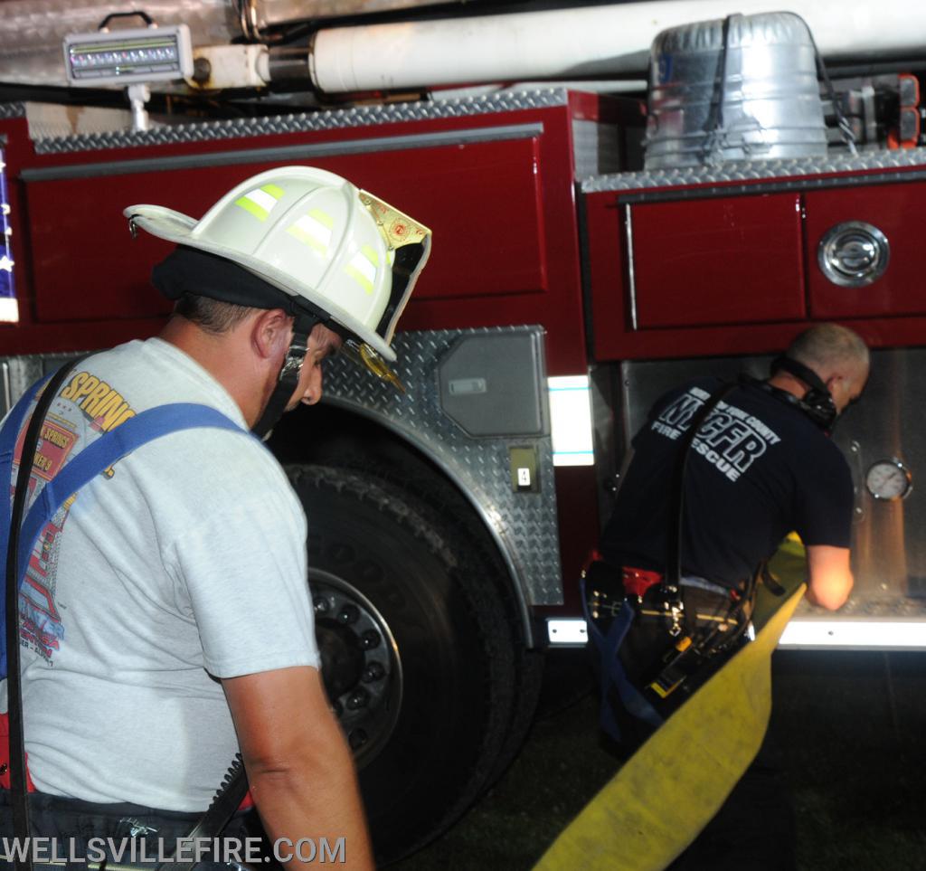 July 4, Saturday, barn fire on North Street in Wellsville.  photos by curt werner