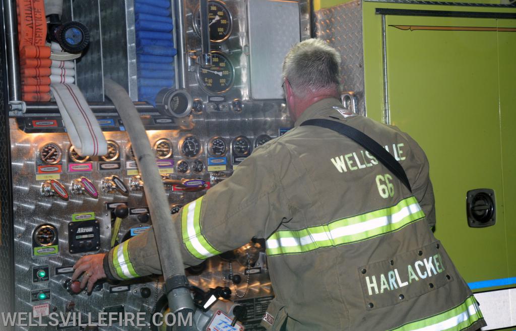 July 4, Saturday, barn fire on North Street in Wellsville.  photos by curt werner