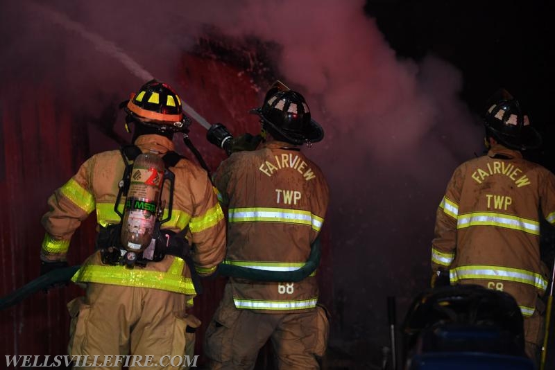 Barn Fire on Sunday, February 26, Meadow Trail, Monaghan Township.  photos by Curt Werner