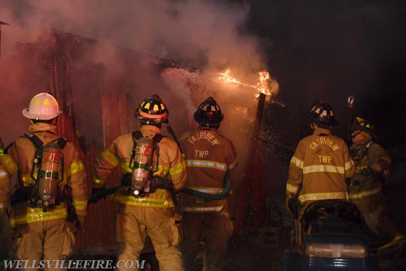 Barn Fire on Sunday, February 26, Meadow Trail, Monaghan Township.  photos by Curt Werner