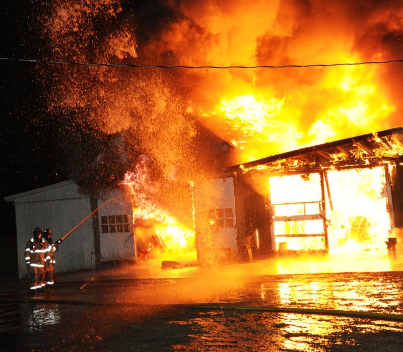 Barn fire on Saturday, January 2, 2016, at Mine Bank Road, Washington Township.  photos by Curt Werner 