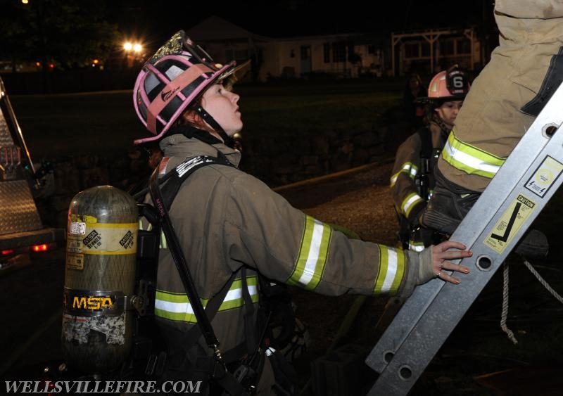 Quick action saves barn on Main St, Wellsville, May 20th, 1:00 a.m.  photos by Curt Werner