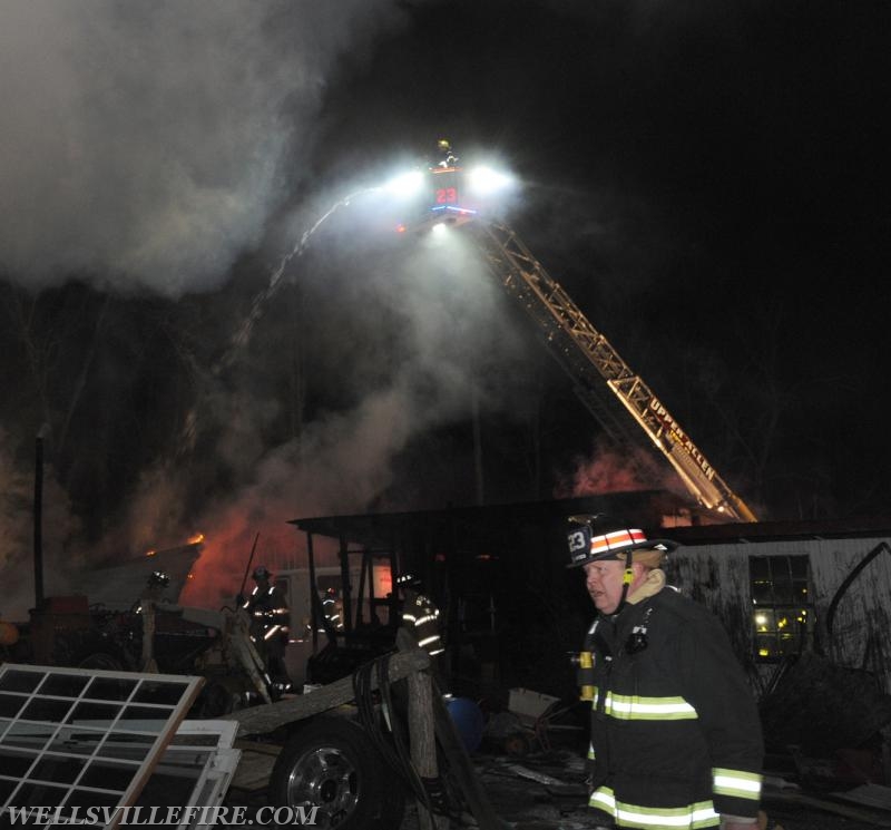 Barn Fire on Sunday, February 26, Meadow Trail, Monaghan Township.  photos by Curt Werner