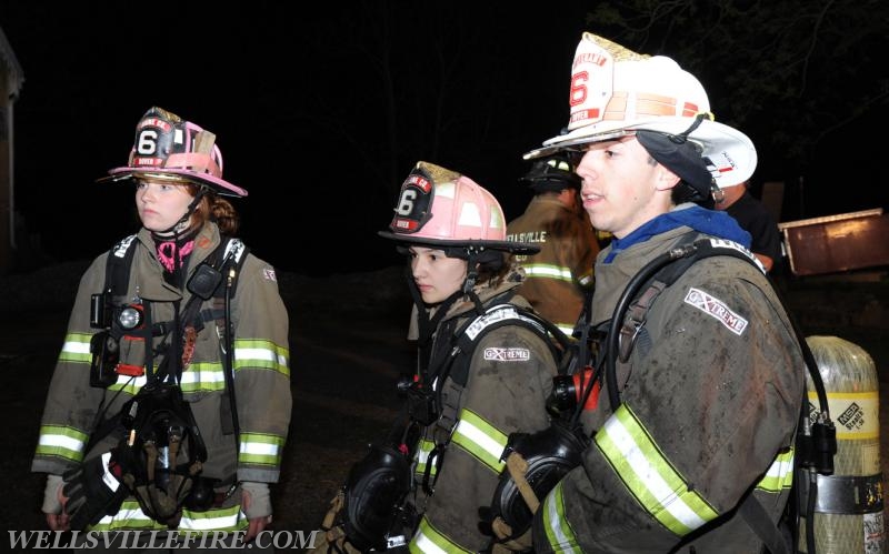 Quick action saves barn on Main St, Wellsville, May 20th, 1:00 a.m.  photos by Curt Werner