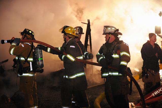 Barn Fire on Peiffer Road, Washington Township.  photo by Curt Werner