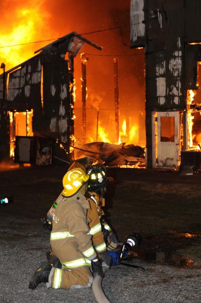 Barn fire on Saturday, January 2, 2016, at Mine Bank Road, Washington Township.  photos by Curt Werner