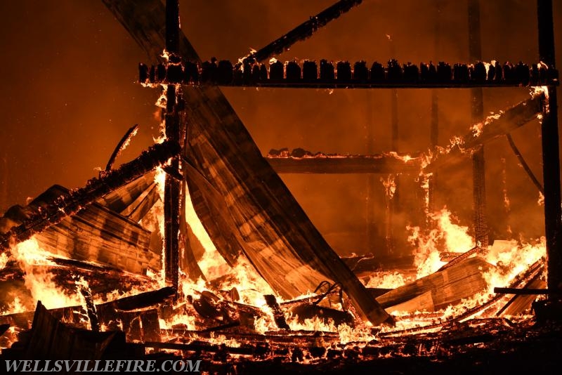 Barn Fire on Sunday, February 26, Meadow Trail, Monaghan Township.  photos by Curt Werner