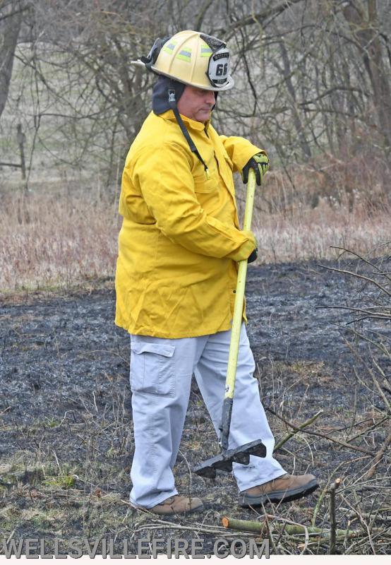 Wednesday, March 11, brush fire on Farm Valley Road, Warrington Township.  photos by curt werner
 