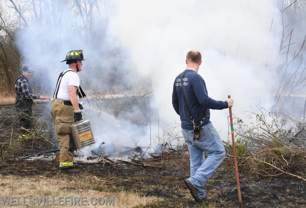 Wednesday, March 11, brush fire on Farm Valley Road, Warrington Township.  photos by curt werner