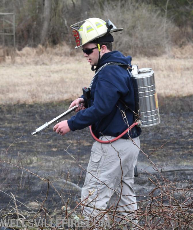 Wednesday, March 11, brush fire on Farm Valley Road, Warrington Township.  photos by curt werner