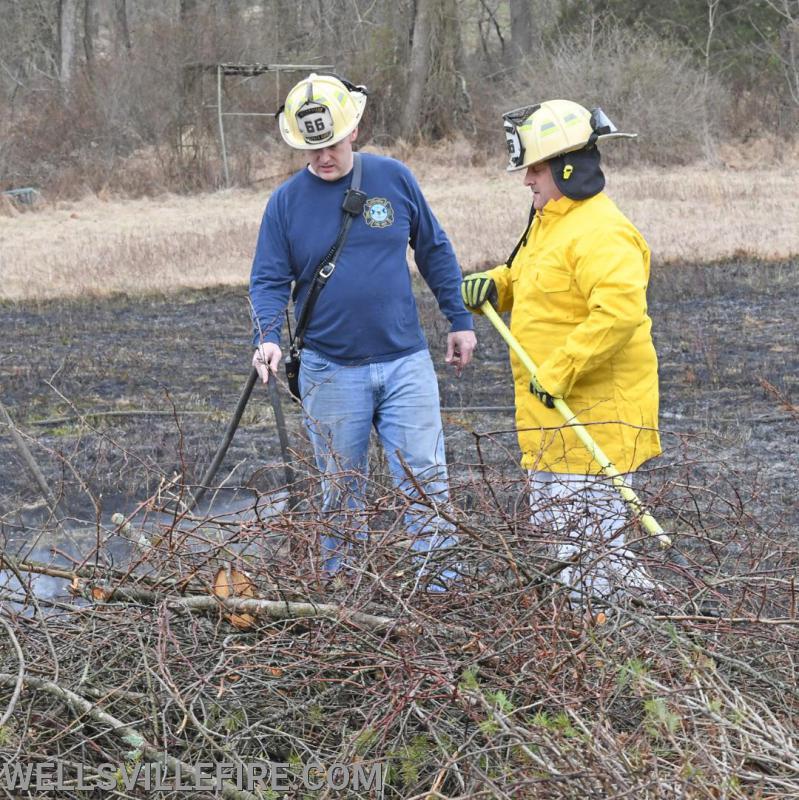 Wednesday, March 11, brush fire on Farm Valley Road, Warrington Township.  photos by curt werner