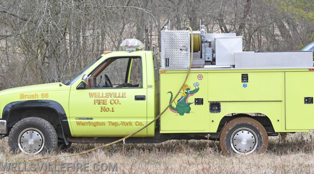 Wednesday, March 11, brush fire on Farm Valley Road, Warrington Township.  photos by curt werner