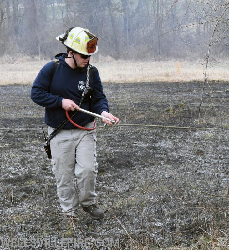 Wednesday, March 11, brush fire on Farm Valley Road, Warrington Township.  photos by curt werner