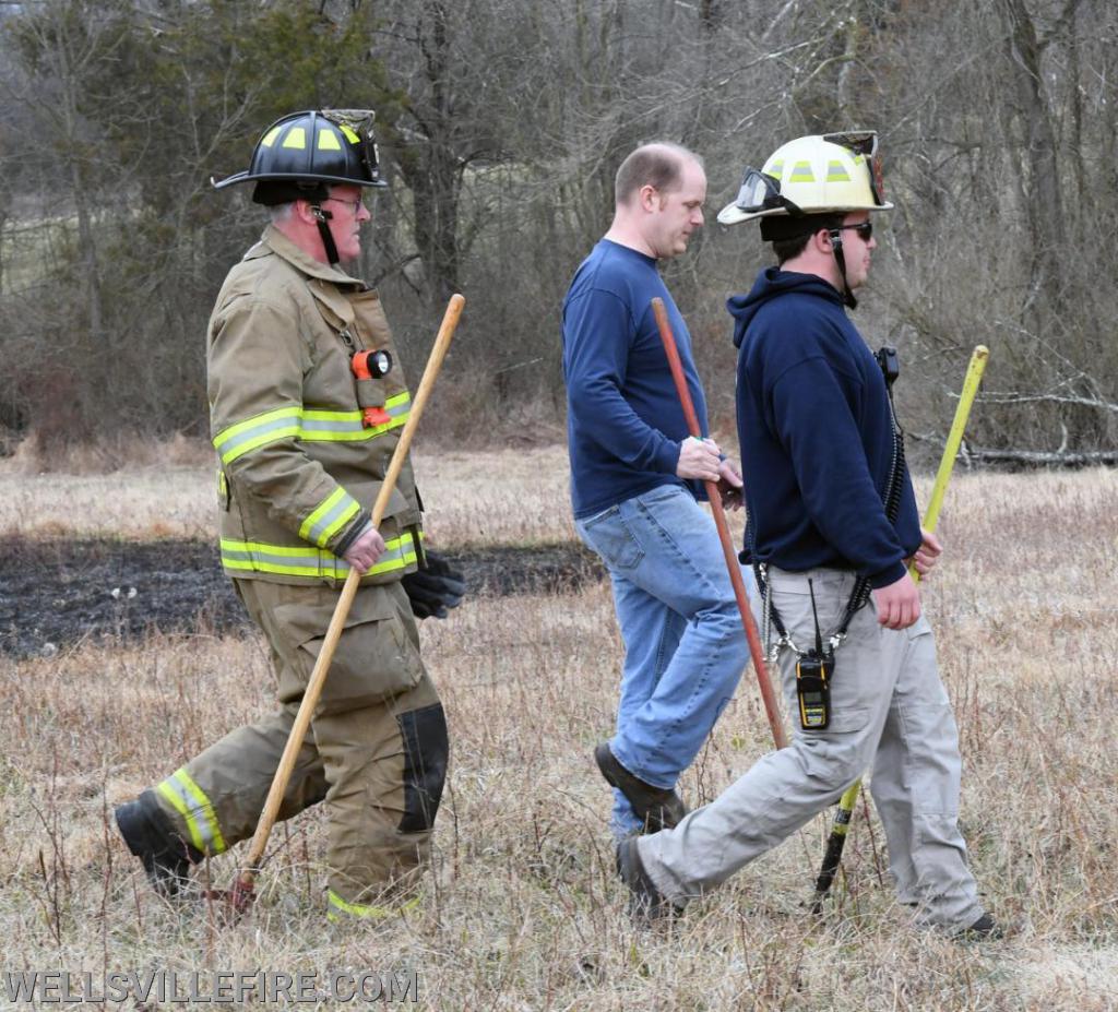 Wednesday, March 11, brush fire on Farm Valley Road, Warrington Township.  photos by curt werner