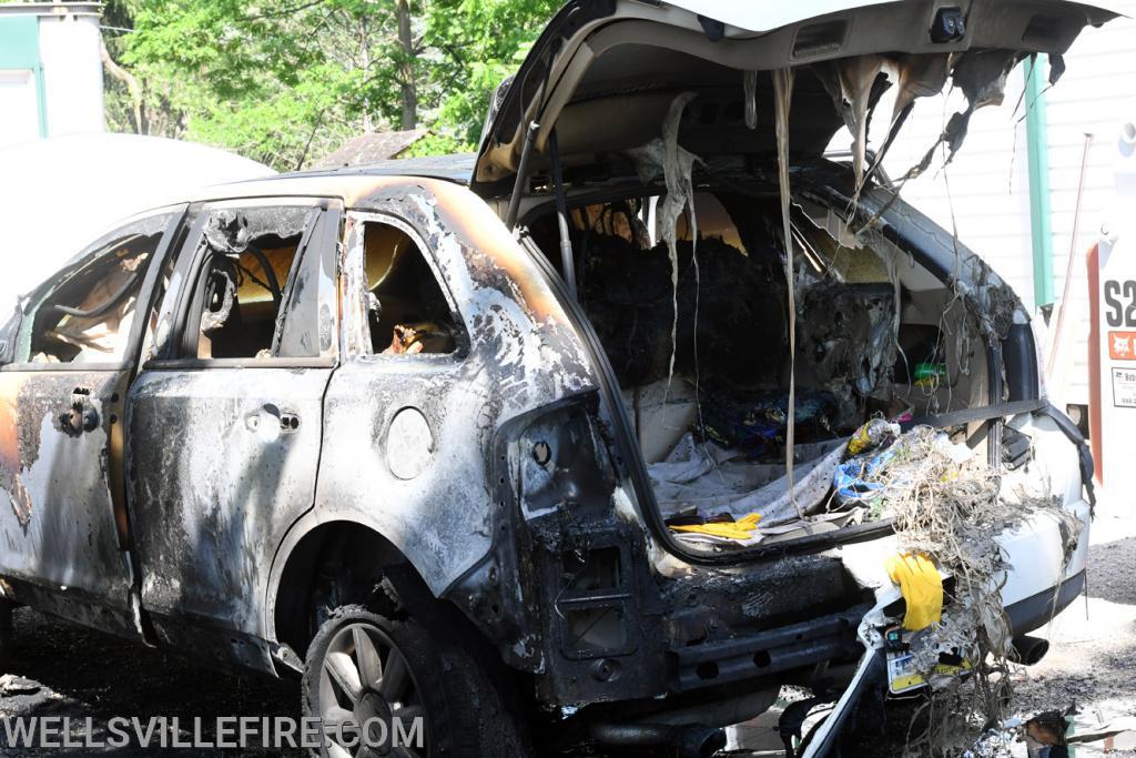 On Tuesday, June 9, Wellsville Fire Company responds to a car fire on Big Rock Drive, Warrington Township. photos by curt werner