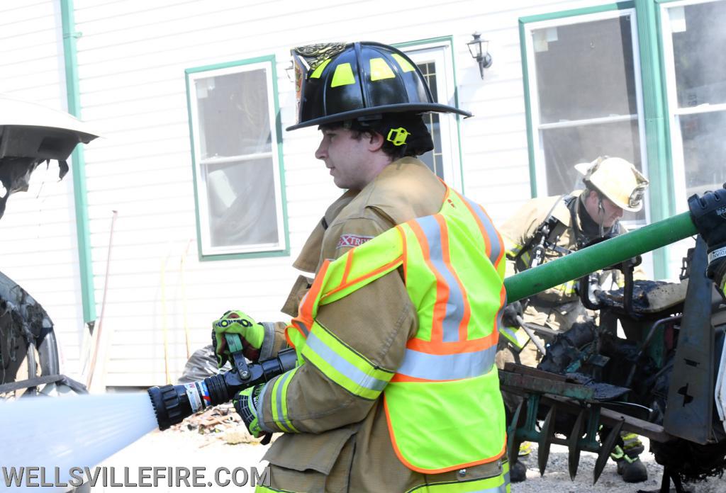 On Tuesday, June 9, Wellsville Fire Company responds to a car fire on Big Rock Drive, Warrington Township. photos by curt werner