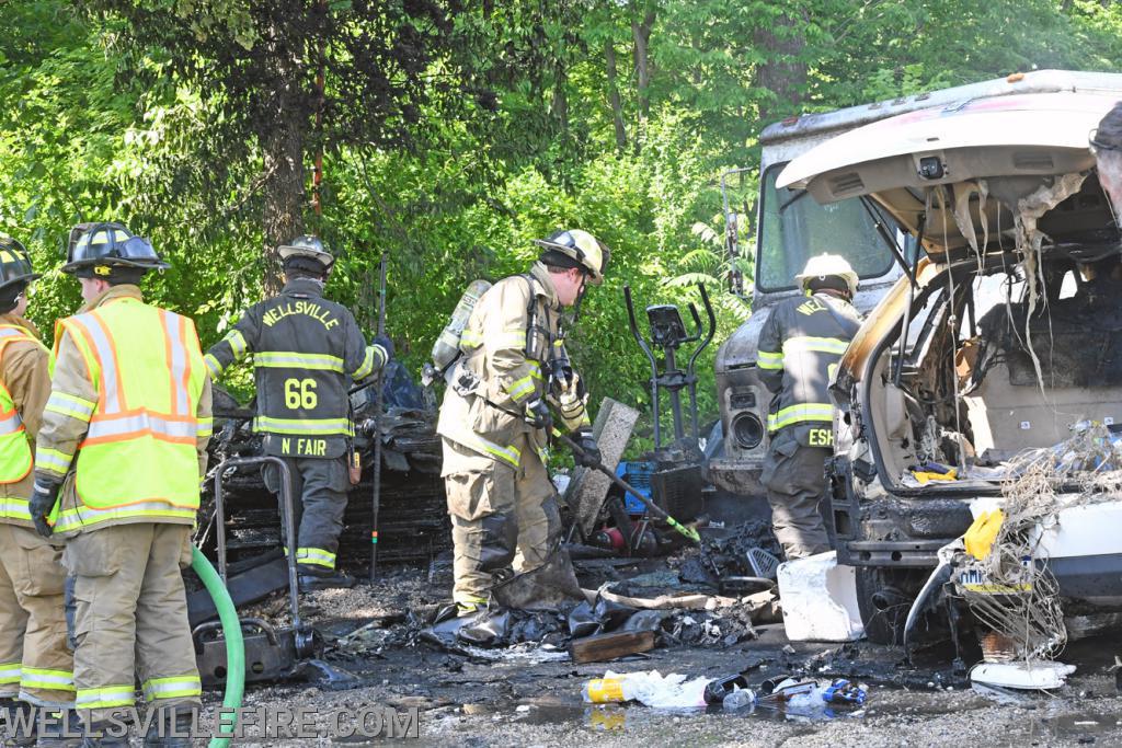 On Tuesday, June 9, Wellsville Fire Company responds to a car fire on Big Rock Drive, Warrington Township. photos by curt werner