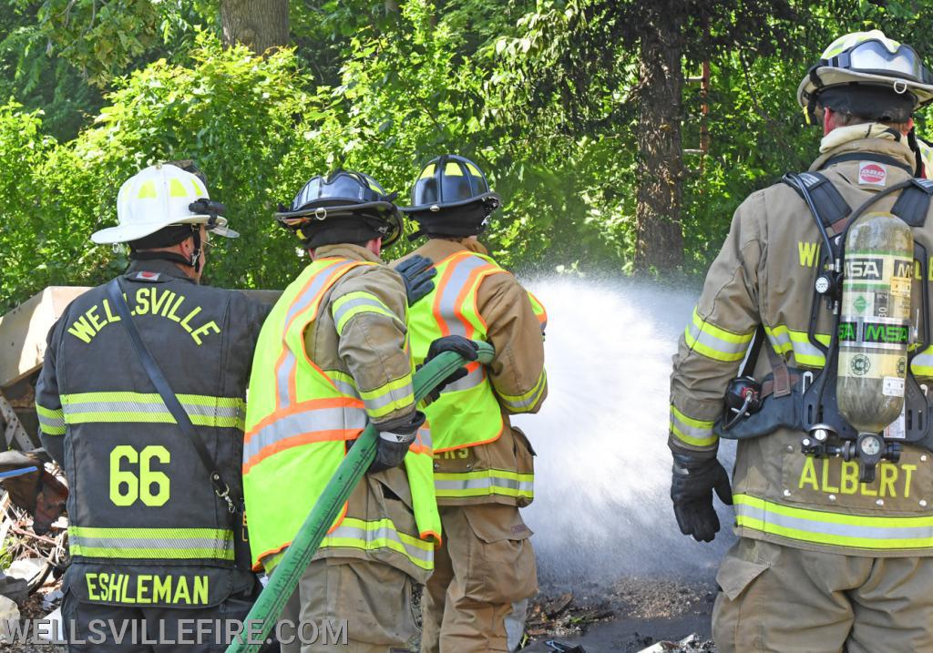 On Tuesday, June 9, Wellsville Fire Company responds to a car fire on Big Rock Drive, Warrington Township. photos by curt werner