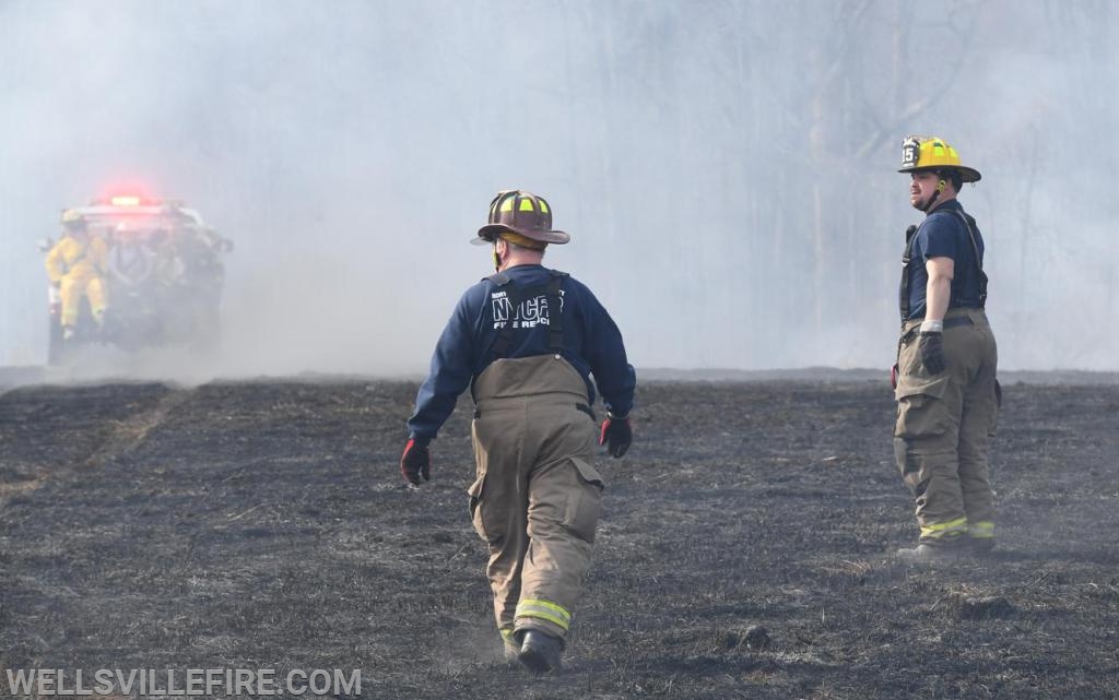 3/30/19, Brush fire along Old York Road, Warrington Township.  photos by curt werner