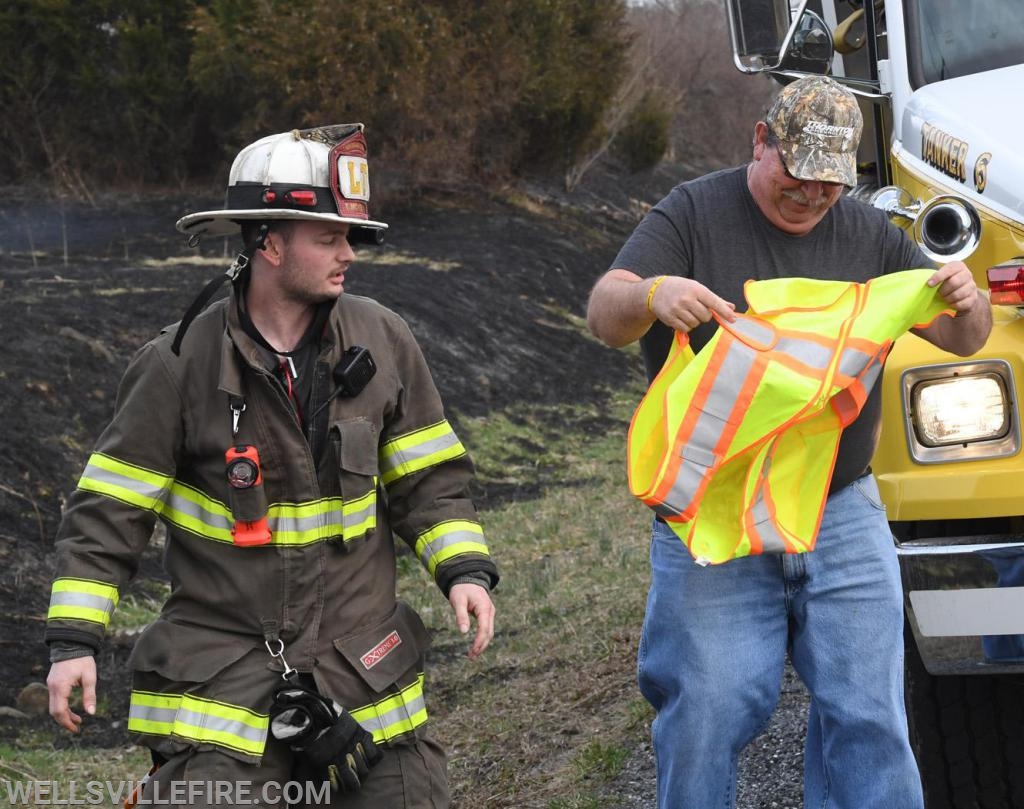 3/30/19, Brush fire along Old York Road, Warrington Township.  photos by curt werner