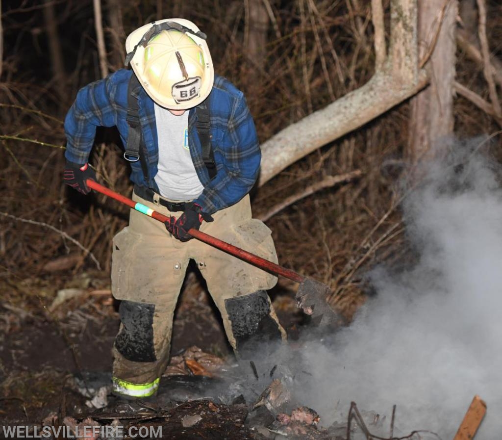 Brush fire on Friday, march 22, on Detters Mill Road. photos by curt werner