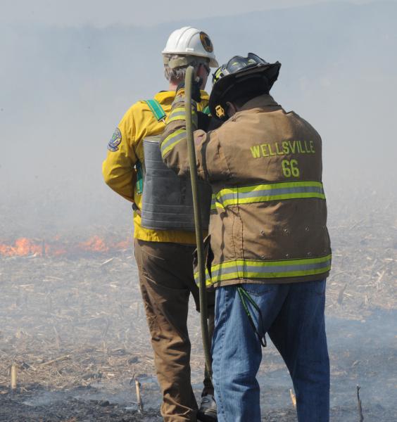 Brush fire in Washington Township on 4/2/15. photo by curt werner