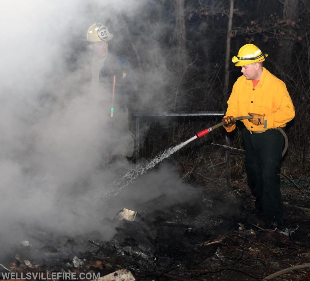 Brush fire on Friday, march 22, on Detters Mill Road. photos by curt werner