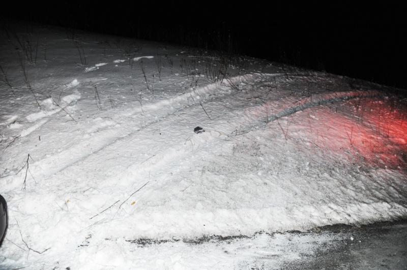 Car leaves road up embankment on Saturday, Feb. 28, 1:42 a.m.  Old York & Lisburn Road.