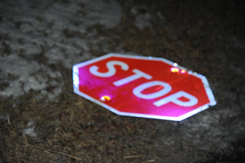 Car leaves road up embankment on Saturday, Feb. 28, 1:42 a.m.  Old York & Lisburn Road.