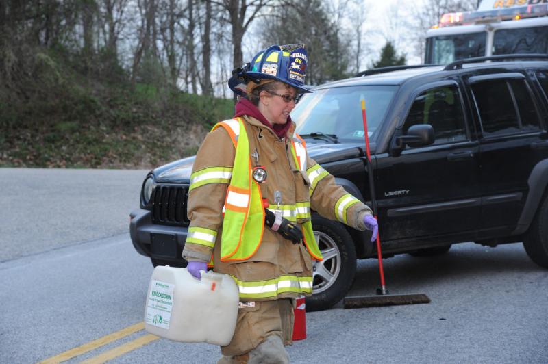 On Monday morning, 04/04/16, 6:47 a.m., a rear end collision took place near the cross roads of  Carlisle Road and Alpine Road, Warrington Township.  Two people were taken to area hospitals.  Wellsville Fire Company, fire police, Dillsburg Ambulance and Pa. State Police were on the scene.