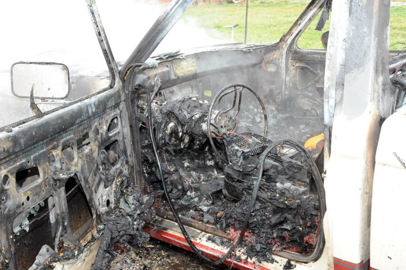 Car fire on Detters Mill Road on Wednesday, April 8.  Photos by Curt Werner