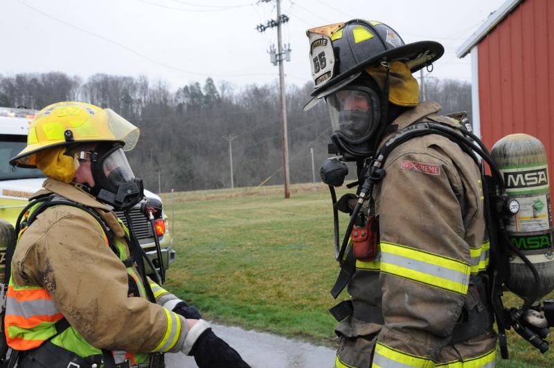 Car fire on Detters Mill Road on Wednesday, April 8.  Photos by Curt Werner