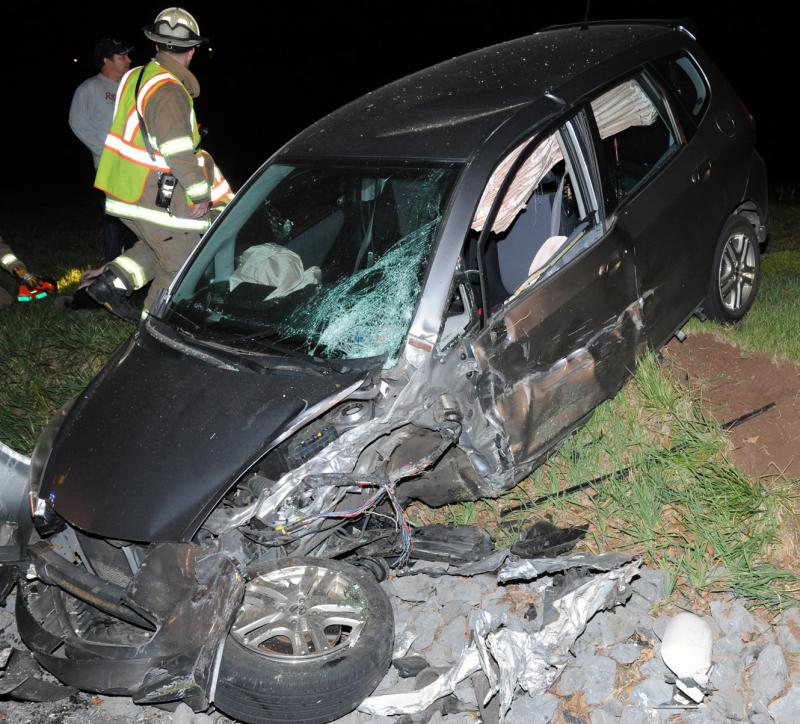 On Friday, April 16, two car collision on Carlisle Rd near Ridge Rd, Warrington Twp.  photos by Curt Werner
