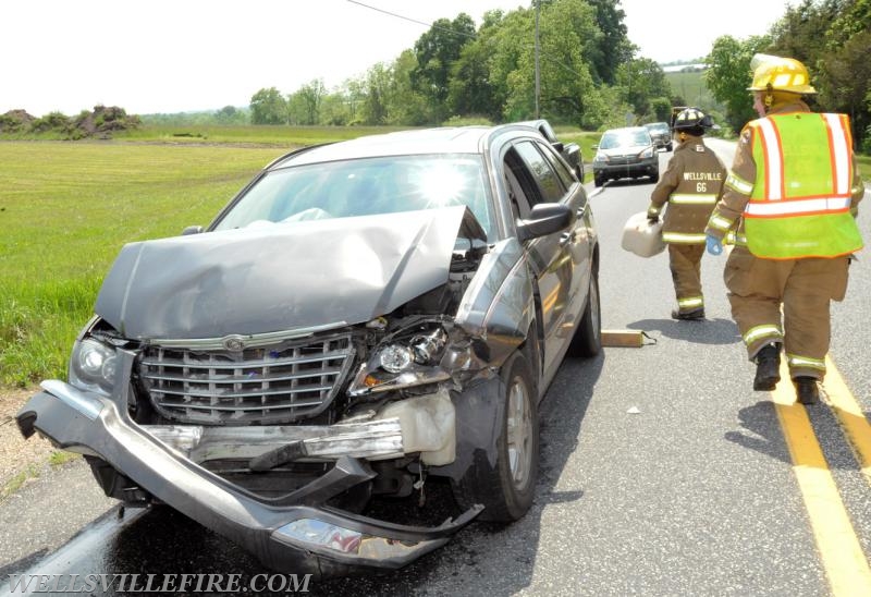 Three vehicle accident on Carlisle Road near Wellsville on Wednesday, May 25.  photo by curt werner

