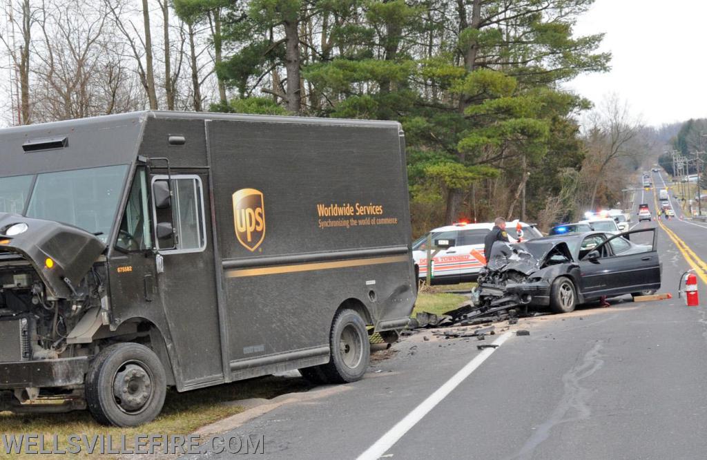 3/6/20 fatal accident in the sixty six hundred block of Carlisle Road.  Vehicle hit back of UPS truck.  photo by curt werner
