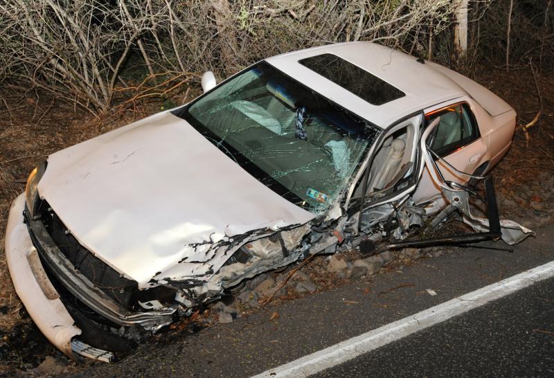 On Friday, April 16, two car collision on Carlisle Rd near Ridge Rd, Warrington Twp.  photos by Curt Werner