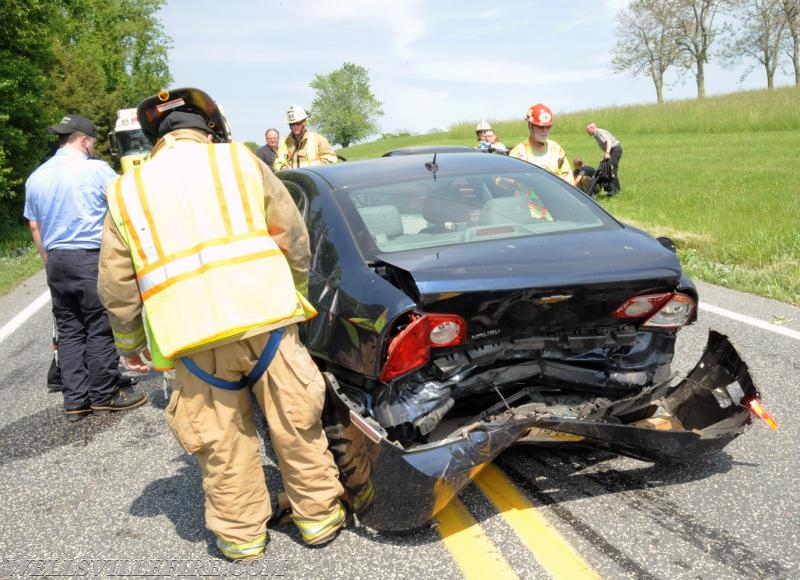 Three vehicle accident on Carlisle Road near Wellsville on Wednesday, May 25.  photo by curt werner