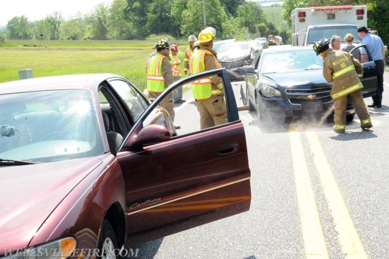 Three vehicle accident on Carlisle Road near Wellsville on Wednesday, May 25.  photo by curt werner